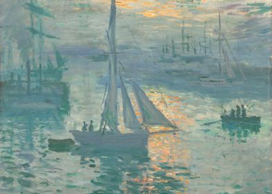 Sunrise 1873 by Monet