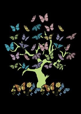 Colorful Butterflies tree