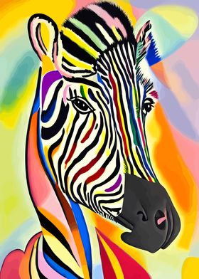 Bauhaus Zebra Portrait