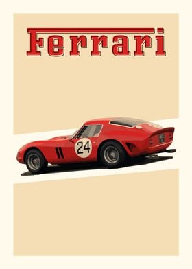 Ferrari Poster, Ferrari F40 Poster, Car Posters, Ferrari F40. 50 x 70cm  (18 x 24). Car Posters for Boys. Wall Art for your son, F40 Poster