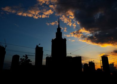 Warsaw Skyline Silhouette
