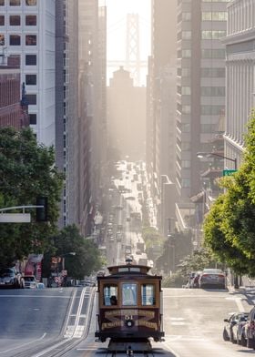 Cable car in California st