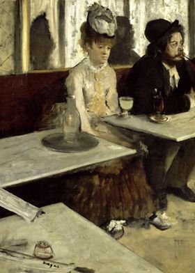 In a Cafe by Edgar Degas