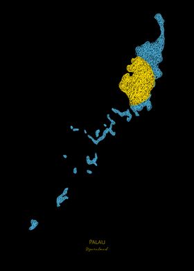 Palau Ngerulmud Flag Map