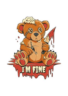 Scary teddy bear design' Poster by thetshirtshop2020 | Displate