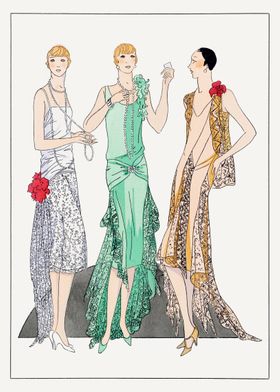 Three evening dresses 1929