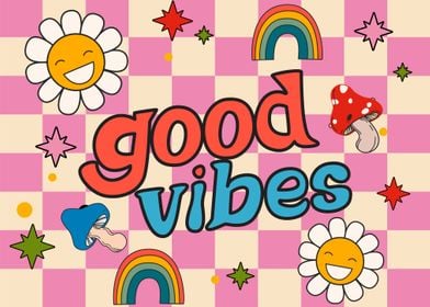 Good Vibes Retro Groovy