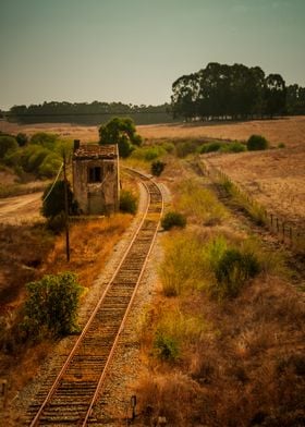 Railroad In Central Portug