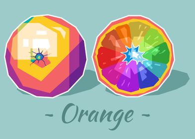 Orange Rainbow Popart