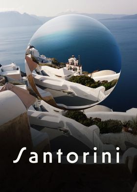 Santorini Greece Glass Len