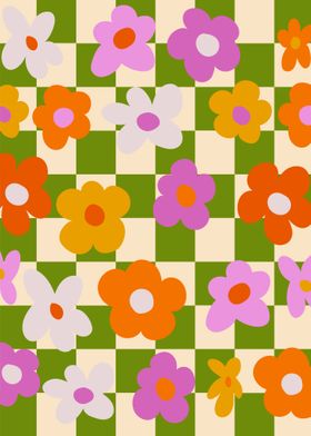 Green Floral 60s