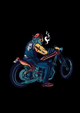 Skull Biker Motorcycle