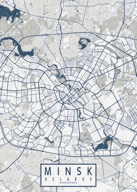 Minsk City Map Coastal