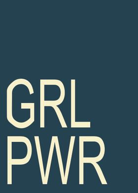 Girl Power Poster Blue