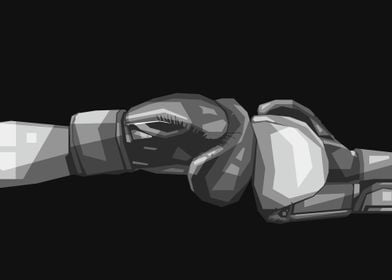 Grayscale Boxing Gloves