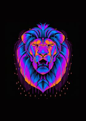 Lion Vaporwave