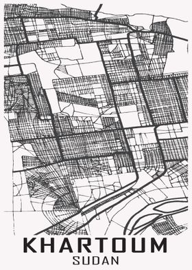 Khartoum Sudan City Map