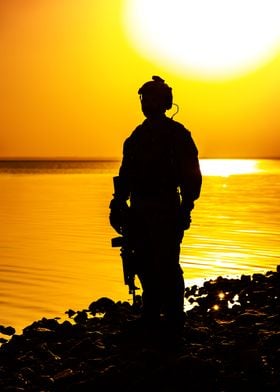 Army soldier silhouette