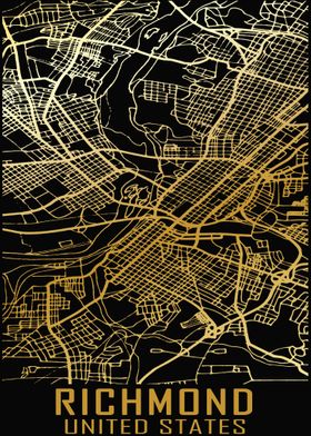 Richmond USA City Map