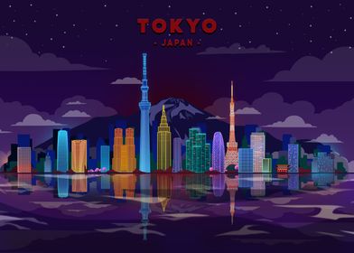 Travel Tokyo Japan Skyline