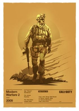 Modern Warfare II 2 Call of Duty Poster Video Game Store Signage