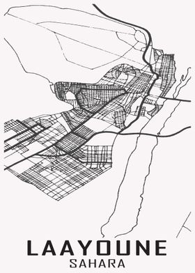 Laayoune Sahara City Map