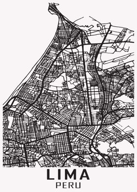 Lima Peru City Map