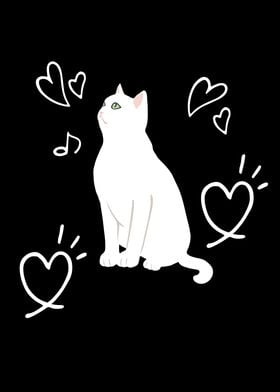 Cat Love Heart Kitten