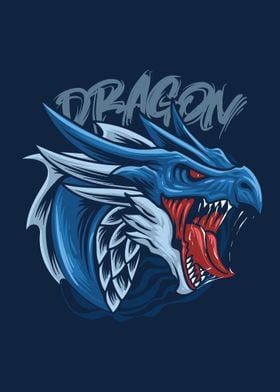 Blue dragon head