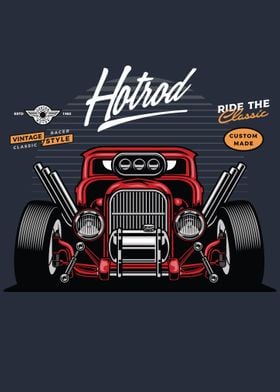 Hotrod Vintage Car Poster