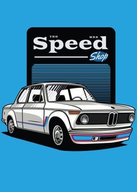 Vintage Car Speed Poster