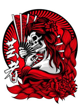 Geisha Skull Woman