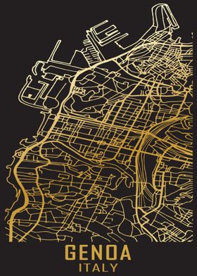 Genoa Italy City Map