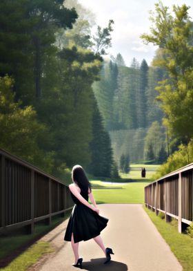 Girl in park