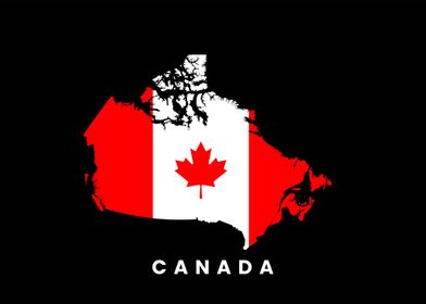 Canada map flag