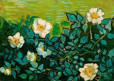 Van Gogh Wild Roses 1889