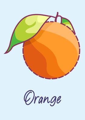 Vector Orange Fruit Poster