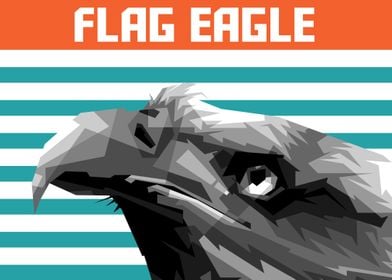 Grayscale Flag Eagle