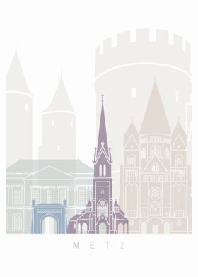 Metz skyline poster