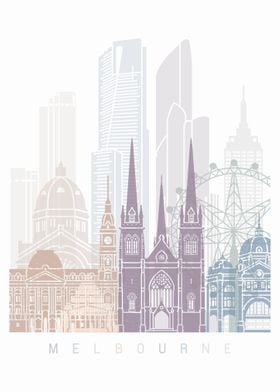 Melbourne skyline poster