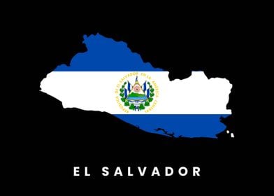 El Salvador map flag