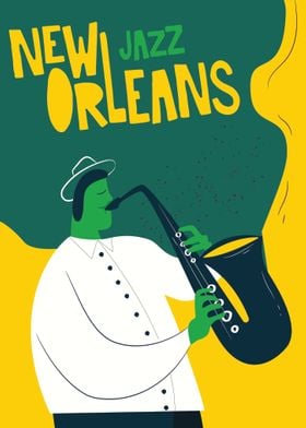 New Orleans Jazz Poster