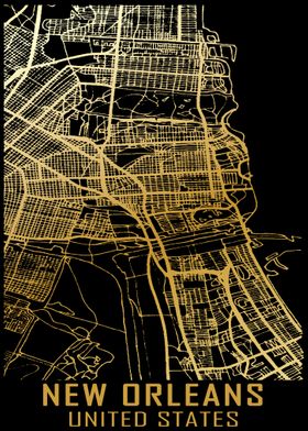 New Orleans USA City Map