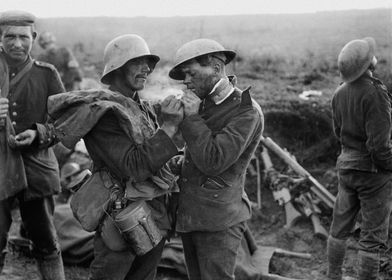 Sharing a cigarette