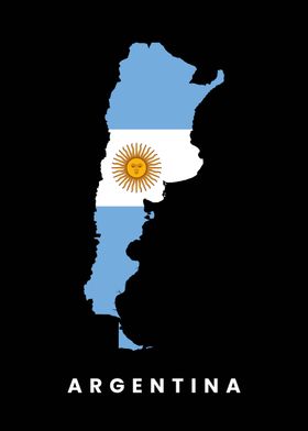 Argentina map flag