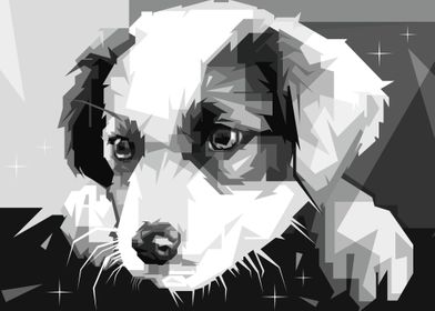 Grayscale Cute Puppy Dog