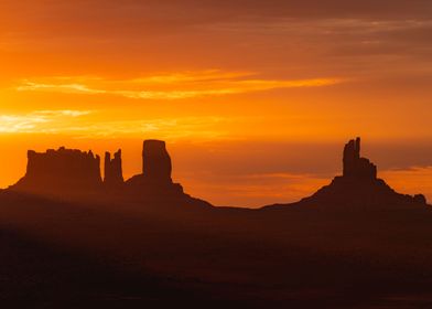 Sunrise in Monument Valley