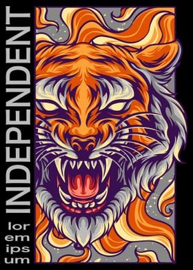 Tiger head modern