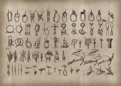 Vintage Knots Drawing