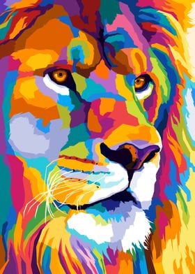 Animals Lion Pop art